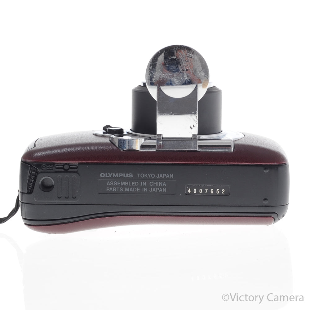 Olympus Zoom 105 LT Burgundy 35mm Point & Shoot Camera [EXC-] image 5