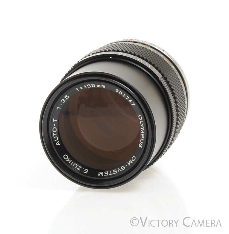 Olympus Auto-T 135mm f3.5 E.Zuiko Telephoto Prime Lens for OM [EXC+] - Victory Camera