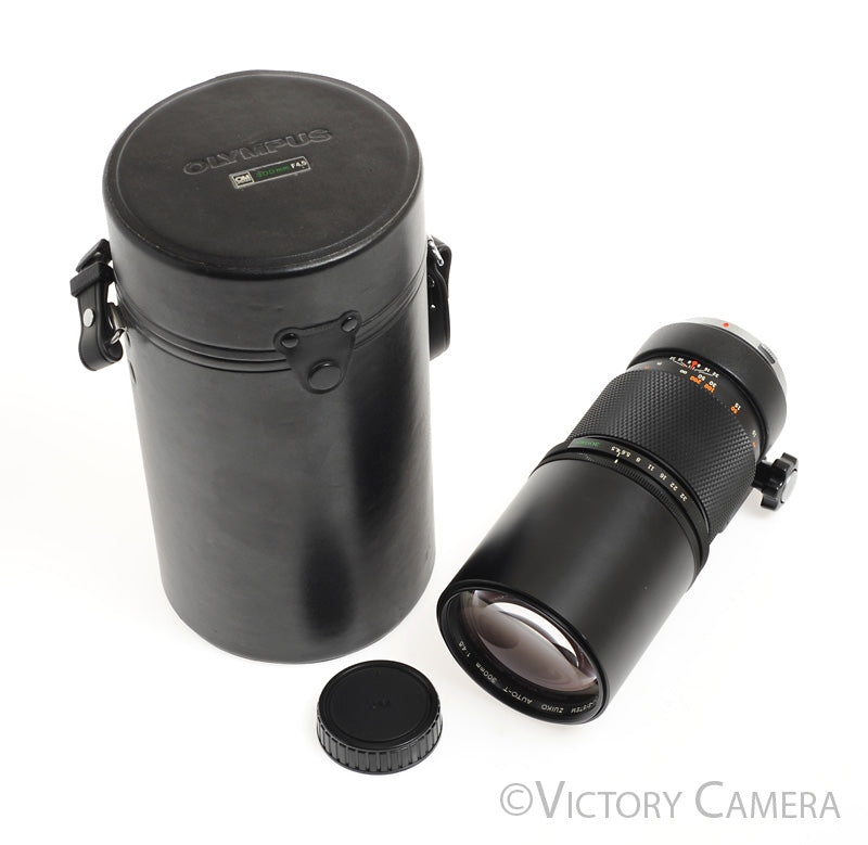 Olympus OM Zuiko 300mm f4.5 Auto-T Telephoto Prime Lens - Victory Camera