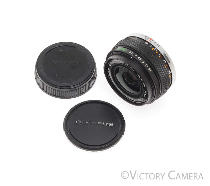 Olympus G.Zuiko 35mm f2.8 Auto-W OM Wide Angle Prime Lens [EXC+] - Victory Camera