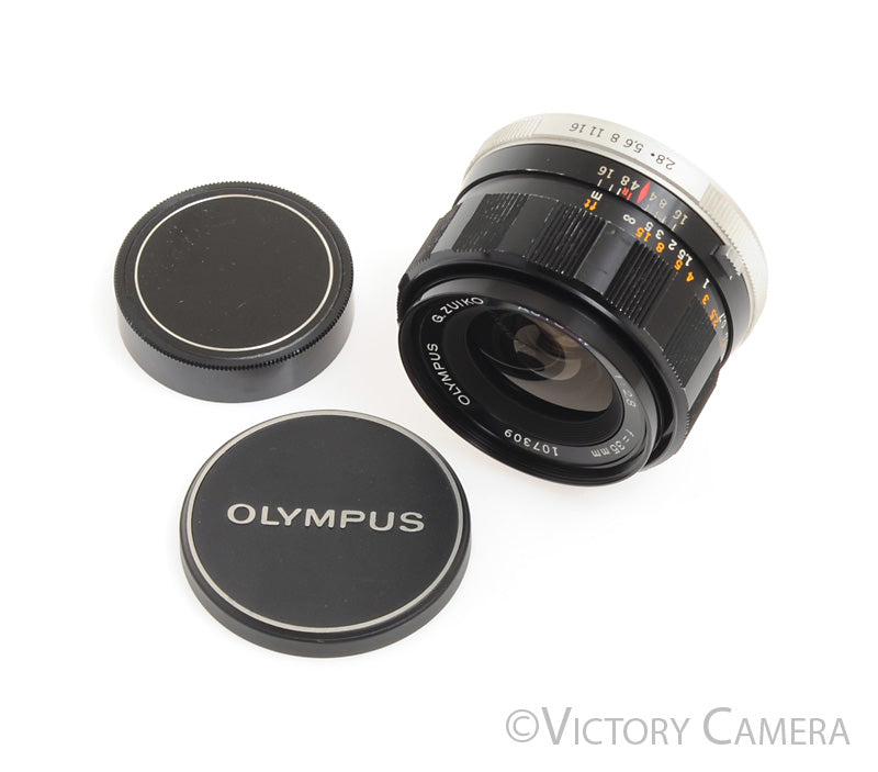 Olympus v. Rare 35mm f2.8 G. Zuiko Wide Lens for FTL M42 Screw Mount -Clean- - Victory Camera
