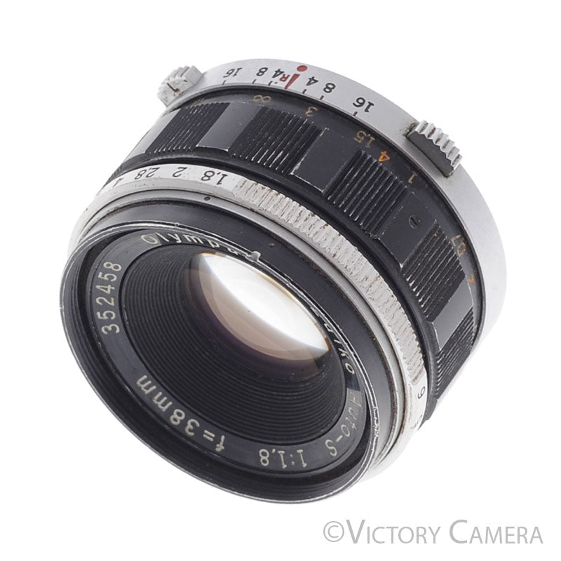 Olympus F.Zuiko Auto-S 38mm f1.8 for Olympus Pen F FT FV Camera [EXC-] - Victory Camera