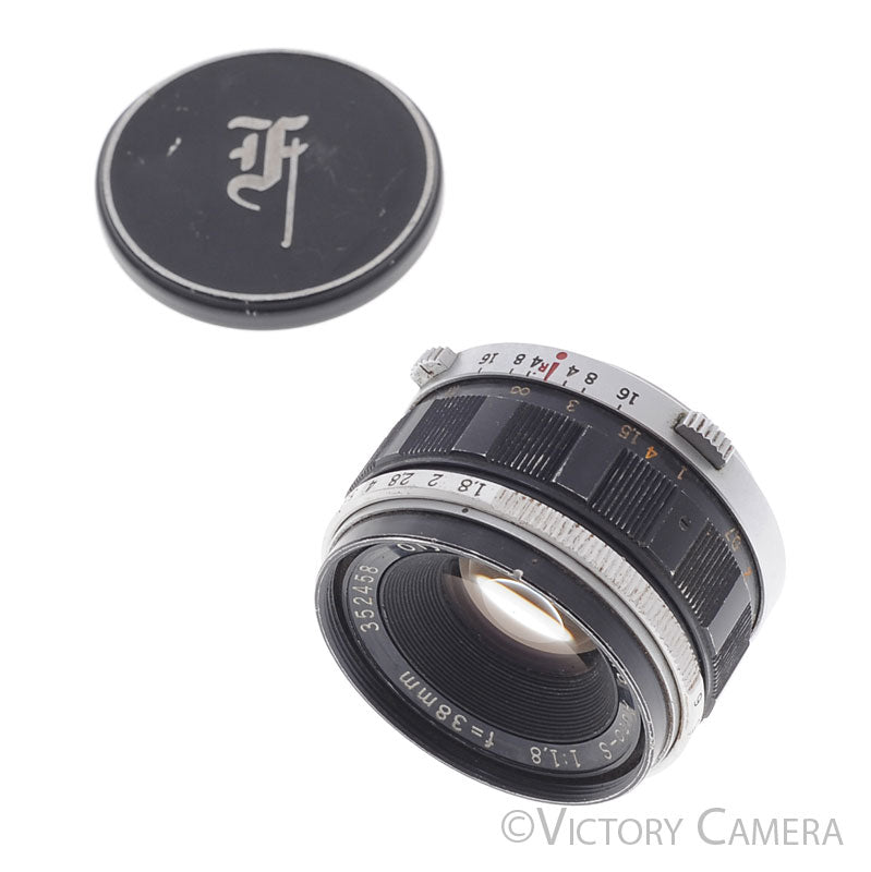 Olympus F.Zuiko Auto-S 38mm f1.8 for Olympus Pen F FT FV Camera [EXC-] - Victory Camera