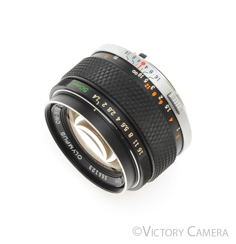 Olympus G.Zuiko 50mm f1.4 Auto-S OM Manual Focus Prime Lens [EXC+]