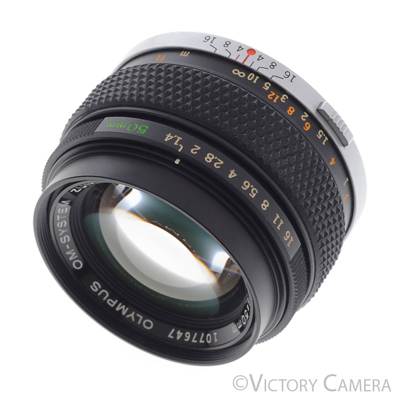Olympus 50mm f1.4 Zuiko MC Auto-S OM Manual Focus Prime Lens [EXC] - Victory Camera