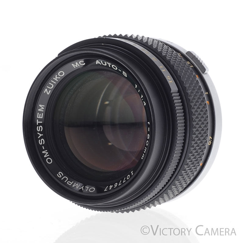 Olympus 50mm f1.4 Zuiko MC Auto-S OM Manual Focus Prime Lens [EXC] - Victory Camera