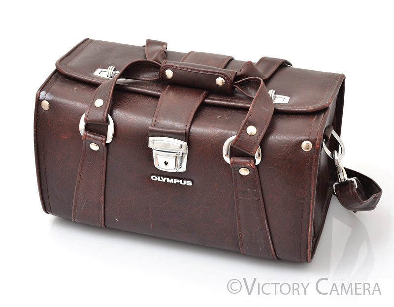 Olympus Brown Leather Camera Bag Carrying Case [EXC-] - Victory Camera