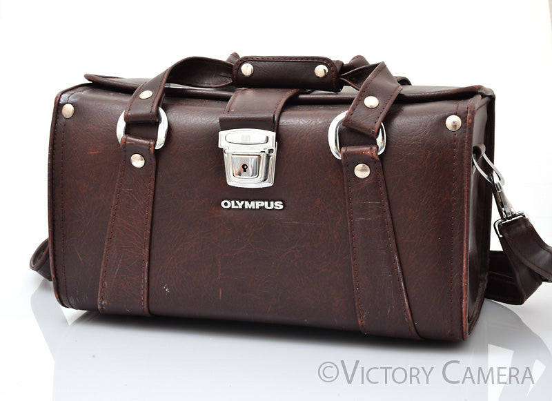 Olympus Brown Leather Camera Bag Carrying Case [EXC-] - Victory Camera
