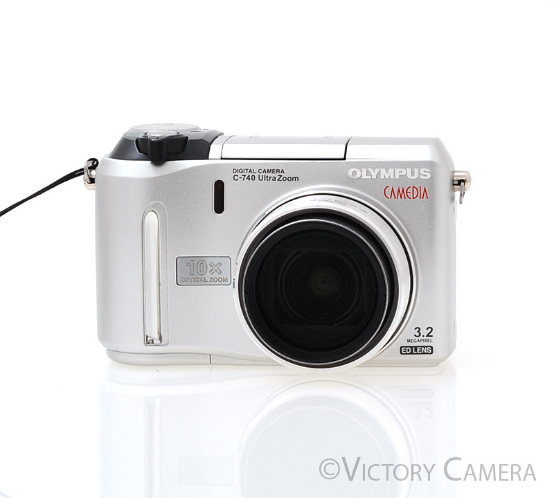 Olympus CAMEDIA C-740 Silver 3.2MP Digital Point And Shoot Camera [EXC] - Victory Camera