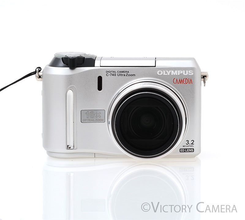 Olympus CAMEDIA C-740 Silver 3.2MP Digital Point And Shoot Camera [EXC] - Victory Camera