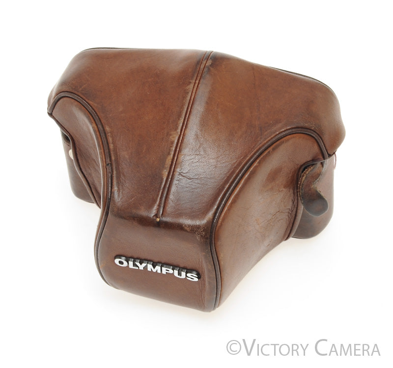 Olympus Original Brown Leather Fitted Ever Ready Case for OM-1,OM-2 [EXC] - Victory Camera