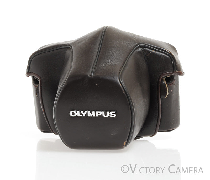 Olympus Original Brown Leather Fitted Ever Ready Case OM-1, OM-2, OM-4 -Nice- - Victory Camera