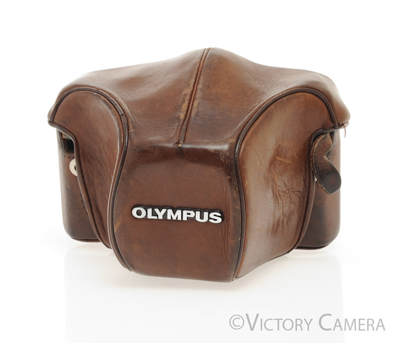 Olympus Original Brown Leather Fitted Ever Ready Case for OM-1,OM-2 [EXC] - Victory Camera