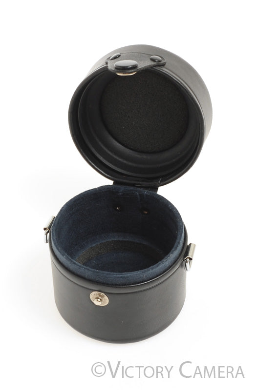 Olympus Genuine OM 50 f3.5 Macro Hard Leather Lens Case [EXC] - Victory Camera