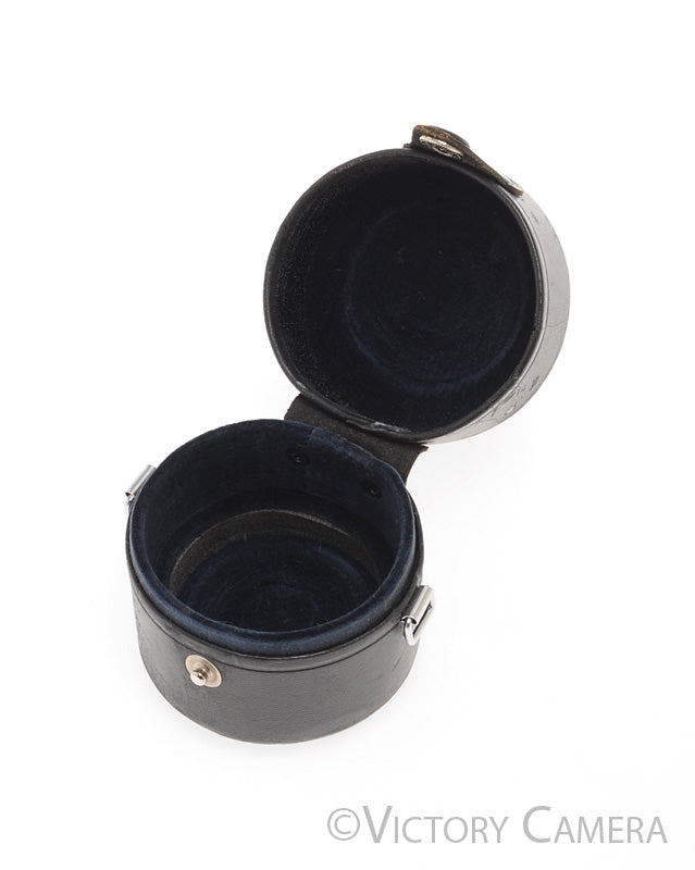 Olympus Genuine OM 35mm f2.8 Hard Leather Lens Case [EXC] - Victory Camera