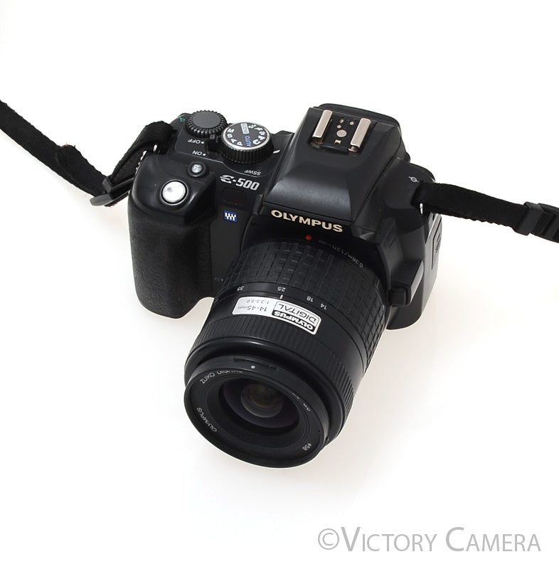 Olympus Evolt E-500 8MP DSLR w/ 14-45mm f3.5-5.6 Zoom Lens [EXC-]