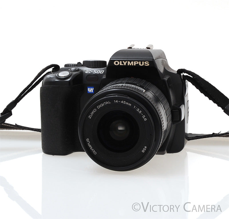 Olympus Evolt E-500 8MP DSLR w/ 14-45mm f3.5-5.6 Zoom Lens [EXC-]