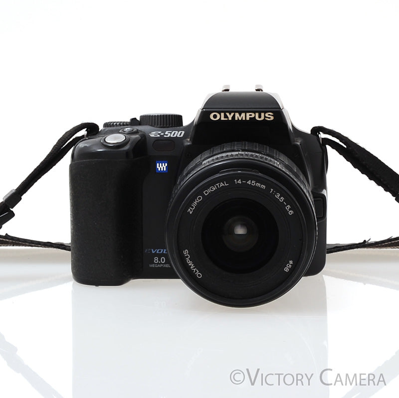 Olympus Evolt E-500 8MP DSLR w/ 14-45mm f3.5-5.6 Zoom Lens [EXC-]