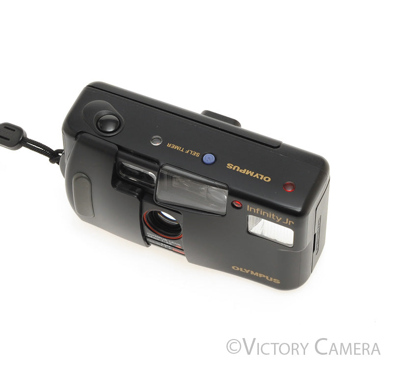 Olympus Infinity Jr Black 35mm Point &amp; Shoot Film Camera w/ 35mm f3.5  [EXC+]