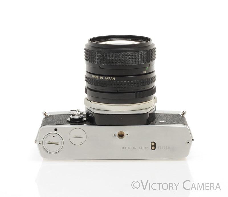Olympus OM-1 MD Chrome Film Camera Body w/ 28-50mm f3.5-4.5 Zoom Lens [EXC+] - Victory Camera
