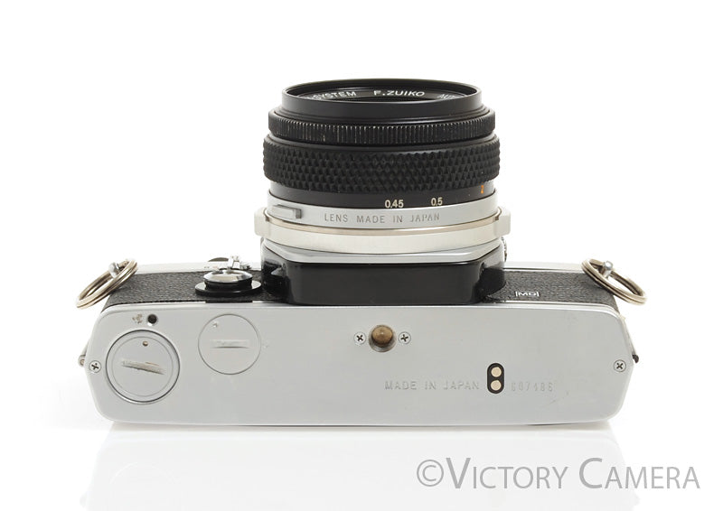 Olympus OM-1 MD Chrome Film Camera Body w/ 50mm f1.8 Lens -New Seals- [EXC] - Victory Camera