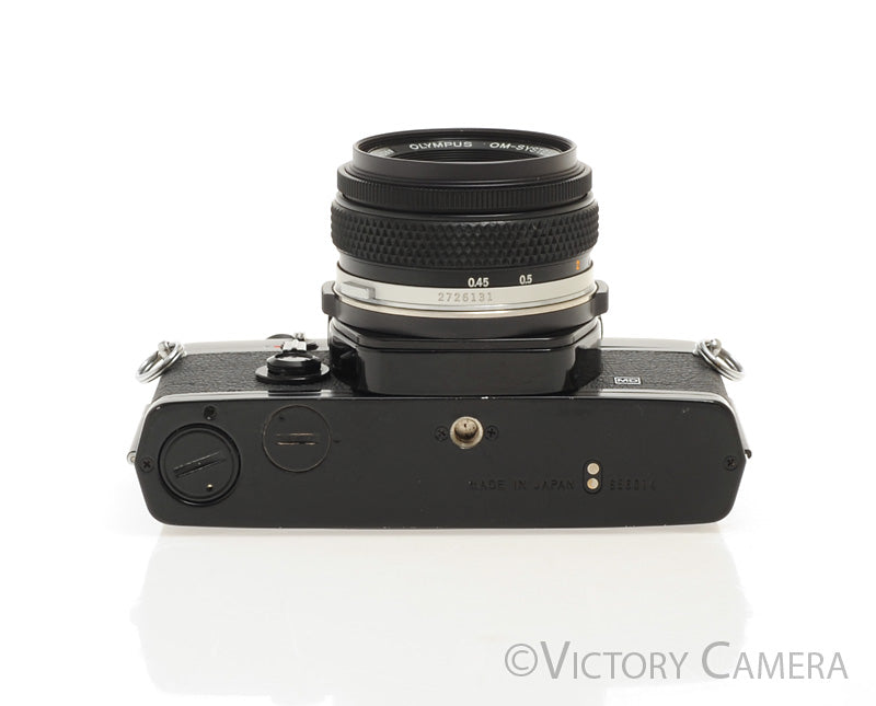 Olympus OM-1 MD Black Film Camera Body w/ 50mm f1.8 Lens [EXC] - Victory Camera