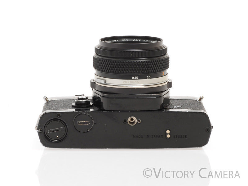 Olympus OM-1 MD Black Film Camera Body w/ 50mm f1.8 Lens [GOOD] - Victory Camera