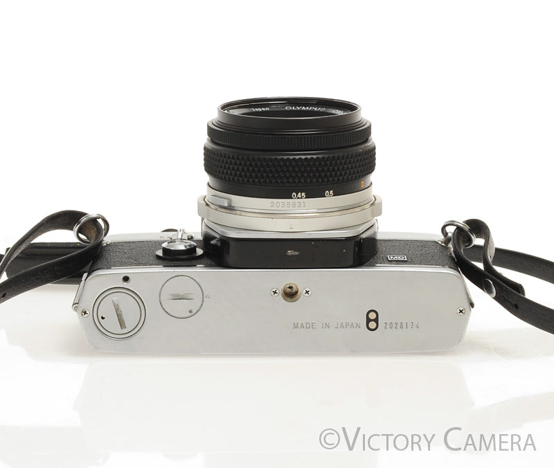 Olympus OM-1N MD Chrome Film Camera Body w/ 50mm F1.8 Lens [EXC] - Victory Camera