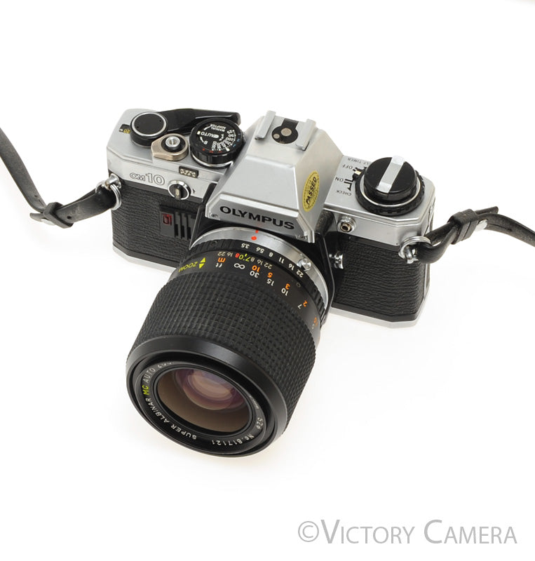 Olympus OM-10 Chrome 35mm Camera w/ 35-70mm Zoom Lens [EXC] - Victory Camera