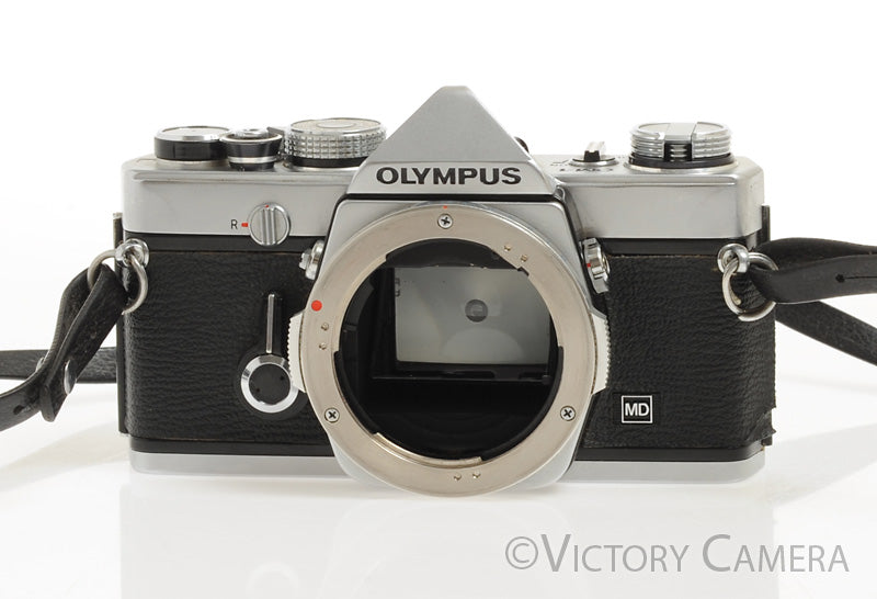 Olympus OM-1 MD Chrome Film Camera Body (no meter) [AS-IS] - Victory Camera