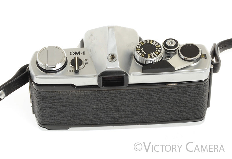 Olympus OM-1 MD Chrome Film Camera Body (no meter) [AS-IS] - Victory Camera