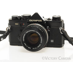 フィルムカメラ OLYMPUS OM-2 N Black + AUTO-S 50mm F1.8 Olympus OM-2 OM-2n in Chrome or Black w/ optional 50mm f/1.8