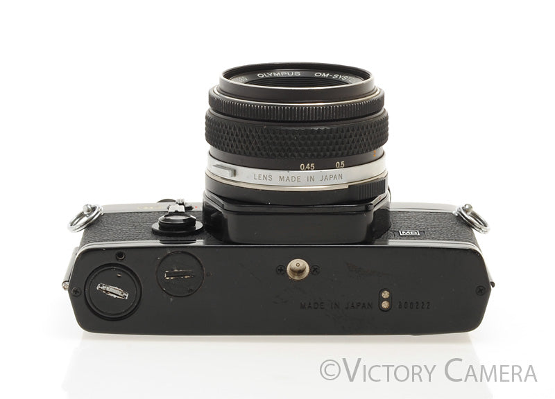 Olympus OM-2N Black 35mm SLR Film Camera w/ 50mm F1.8 Lens -New Seals- [EXC]