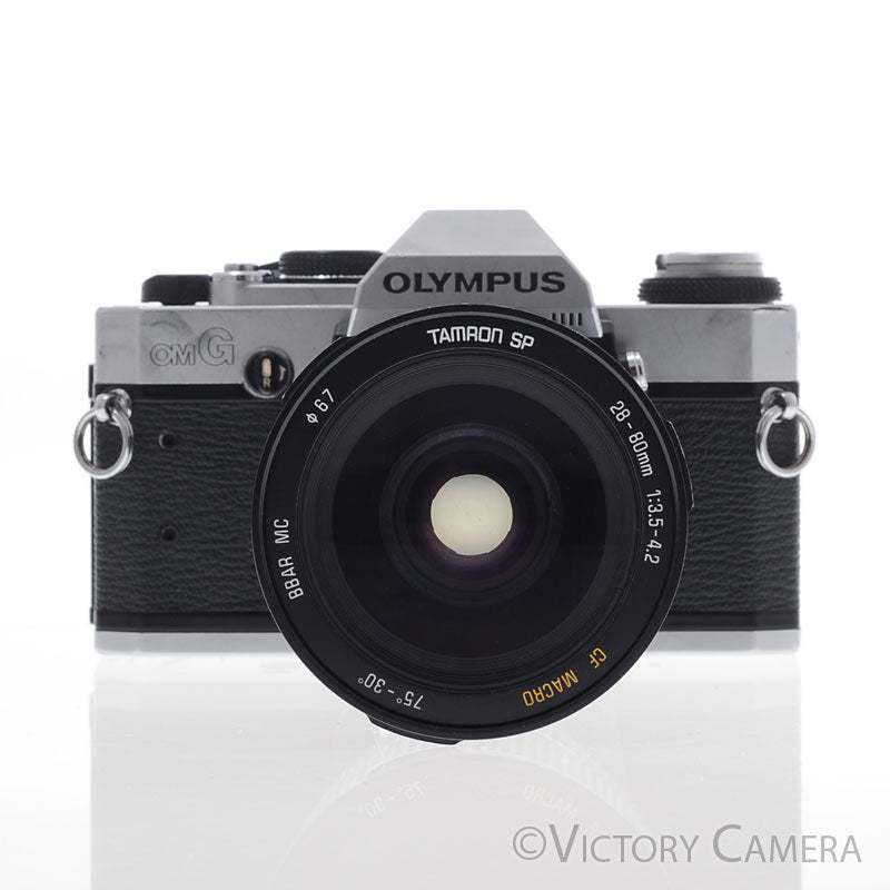 Olympus OMG OM-G Chrome Film Camera w/ 28-80mm Zoom Lens [EXC] - Victory Camera
