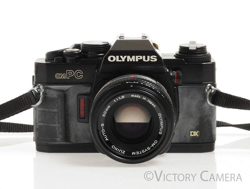 Olympus OM-PC OMPC Black 35mm Film Camera w/ Zuiko 50mm f1.8 Lens [EXC] - Victory Camera