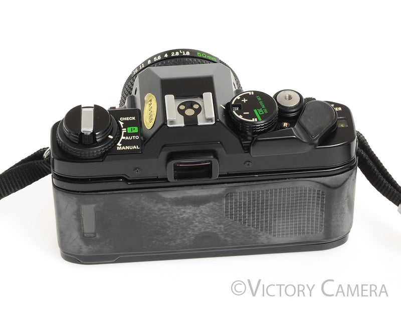 Olympus OM-PC OMPC Black 35mm Film Camera w/ Zuiko 50mm f1.8 Lens [EXC] - Victory Camera