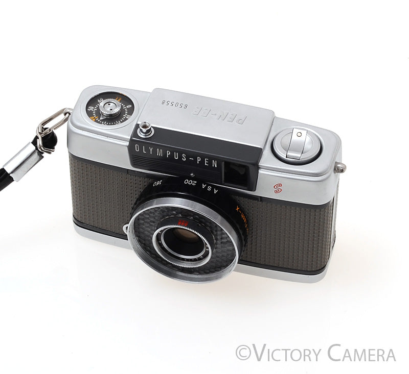 Olympus PEN EES Half Frame 35mm Camera w/ 30mm f2.8 Lens -Cool- [EXC] - Victory Camera