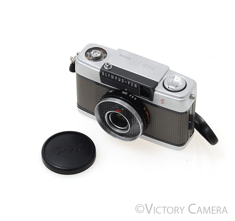 Olympus PEN EES Half Frame 35mm Camera w/ 30mm f2.8 Lens -Cool- [EXC] - Victory Camera