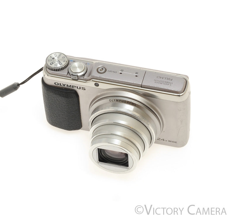Olympus Stylus SH-50 Silver 16MP Digital Point and Shoot Camera [EXC] - Victory Camera