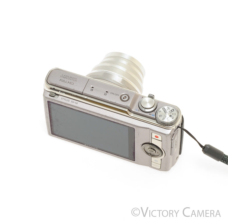 Olympus Stylus SH-50 Silver 16MP Digital Point and Shoot Camera [EXC] - Victory Camera