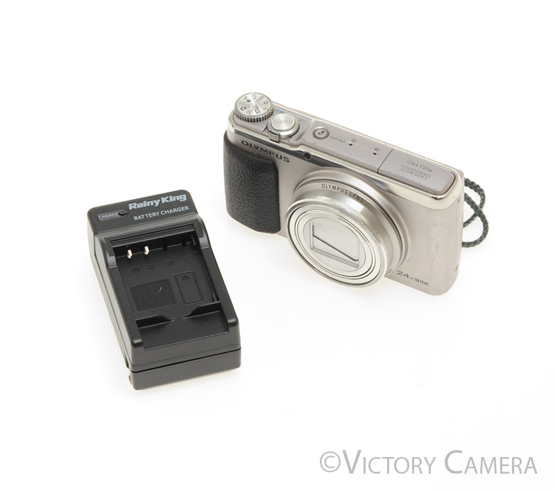 Olympus Stylus SH-50 Silver 16MP Digital Point and Shoot Camera [EXC] - Victory Camera