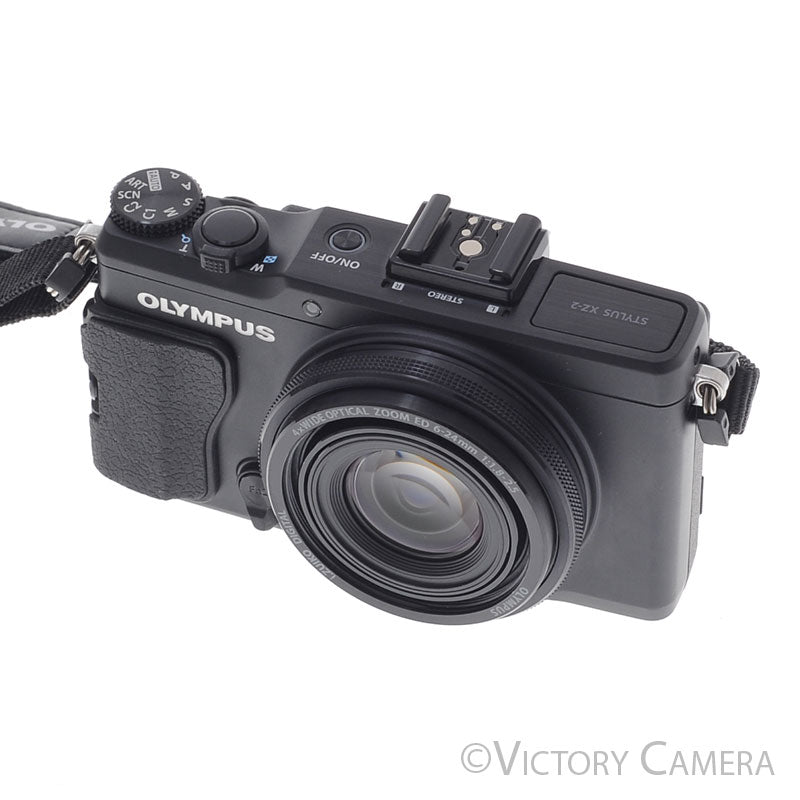 Olympus Stylus XZ-2 Black 12MP Digital Point & Shoot Camera [EXC+] - Victory Camera