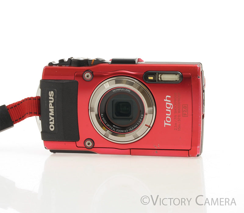 Olympus Stylus TG-3 Red 16MP Waterproof Shockproof Digital Camera [EXC-] - Victory Camera