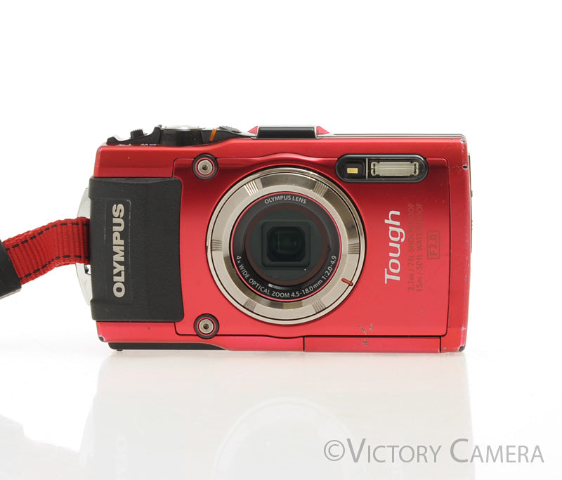 Olympus Stylus TG-3 Red 16MP Waterproof Shockproof Digital Camera [EXC-] - Victory Camera