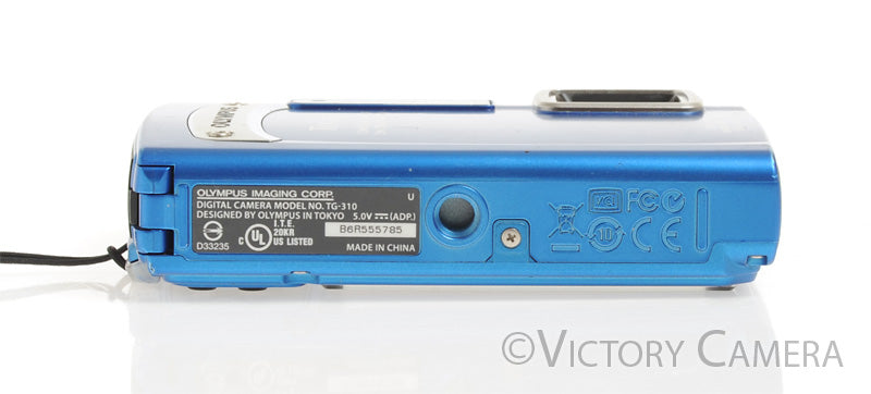 Olympus Tough TG-310 14MP Blue Digital Point &amp; Shoot Camera  [EXC+] - Victory Camera
