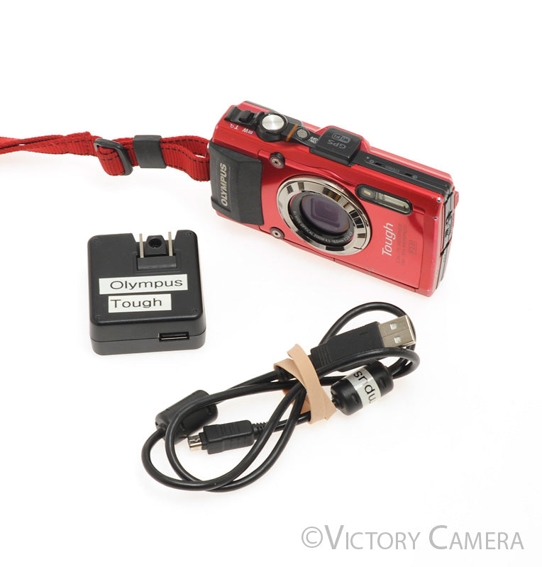 Olympus Stylus TG-3 Red 16MP Waterproof Shockproof Digital Camera [EXC-] - Victory Camera
