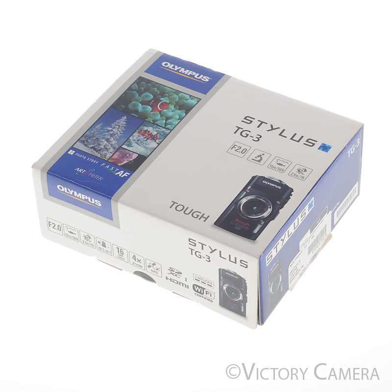 Olympus Stylus TG-3 Black 16MP Waterproof Shockproof Digital Camera [EXC] - Victory Camera