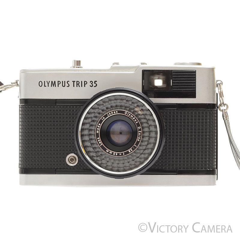Olympus Trip 35 Chrome 35mm Film Camera -As is, No Meter- [AS-IS] - Victory Camera