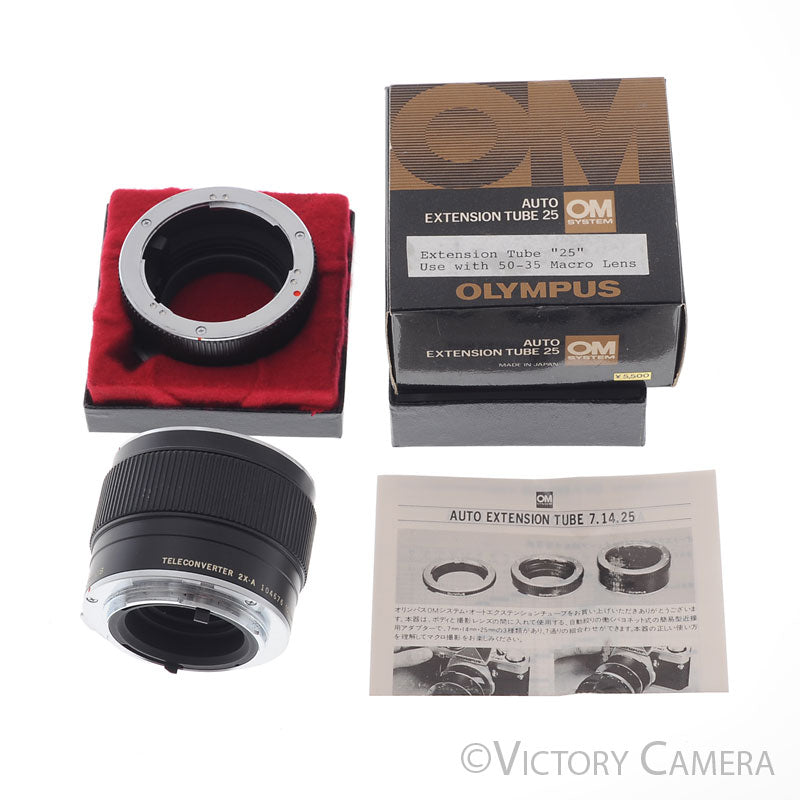 Olympus OM 2X-A Teleconverter w/ Extension Tube 25 [EXC+] - Victory Camera