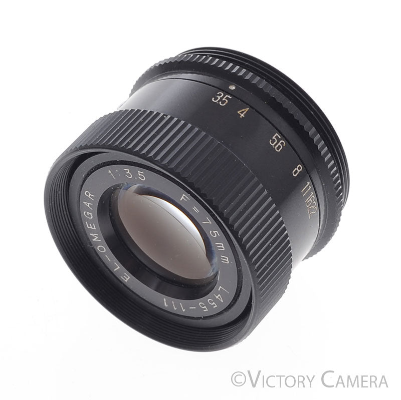 Omega El-Omegar 75mm f3.5 Enlarging Lens for 6x4.5 6x6 [EXC] - Victory Camera